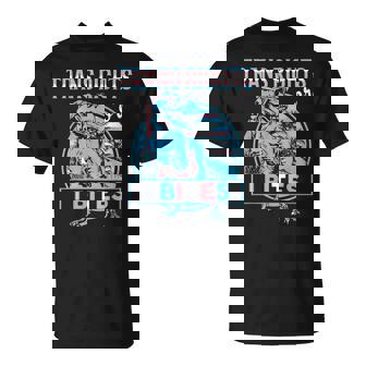 Trans Rights Transgender Pride Or I Bites T-Rex T-Shirt - Monsterry