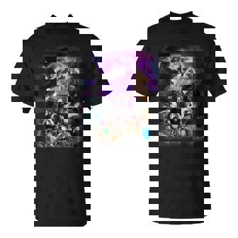 Trash Animals Howling At The Moon Shirt Team Trash T-Shirt - Monsterry