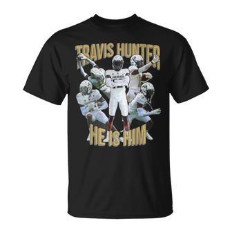 Travis Hunter He Is Him 90S Graphic T-Shirt - Thegiftio UK