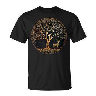 Tree Of Life Tree Of Life Yoga Meditation Tree Deer T-Shirt - Geschenkecke