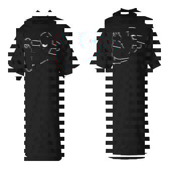 Trippy Wittgenstein Duck Rabbit Glitchy Optical Illusion T-Shirt - Monsterry