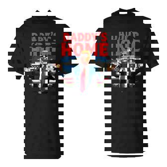 Trump 2024 Daddy’S Home On Back 2025 Take America Back Usa T-Shirt - Thegiftio