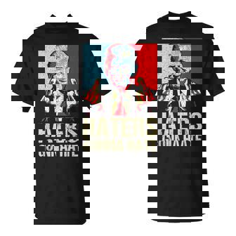 Trump 2024 Haters Gonna Hate Middle Finger I'll Be Back Para Hombre Camiseta unisex - Regaloses