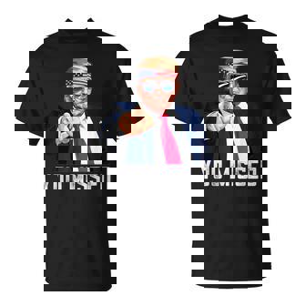 Trump You Missed Twice Bandana De La Bandera Estadounidense Trump 2024 Camiseta unisex - Regaloses