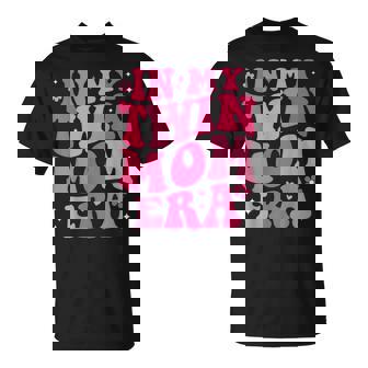 In My Twin Mom Era Groovy Mom Of Twins Mother's Day T-Shirt | Mazezy