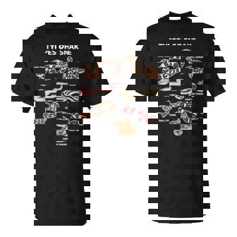 Types Of Snakes King Bull Garter Corn Snake Ball Python Boa T-Shirt - Monsterry