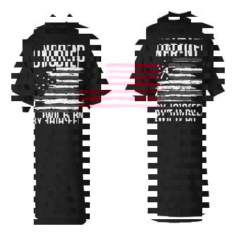 Unburdened By What Has Been Trump 47 Retro Us Flag On Back T-Shirt - Monsterry