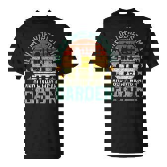 Never Underestimate An Old Man Who Can Garden Gardening Dad T-Shirt - Thegiftio