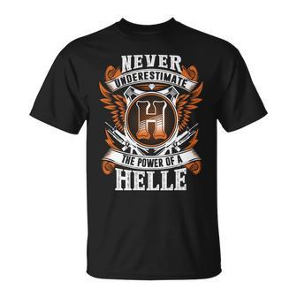 Never Underestimate The Power Of Helle Helle Name T-Shirt - Thegiftio