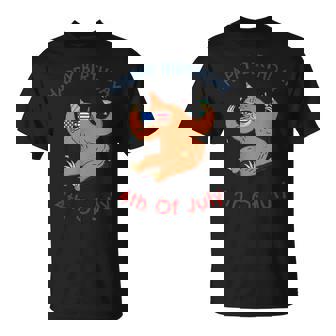 Usa Independence Day Paresseux Lunettes De Soleil 4 Juillet T-Shirt - Cadeauxyz