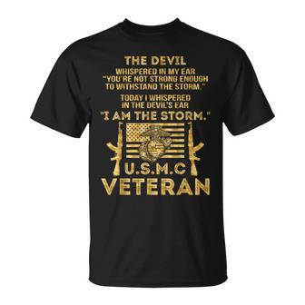 USMCeteran I Am The Storm Gold Foil Effect T-Shirt - Geschenkecke