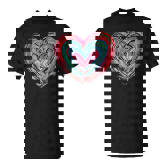 Valentines Day Heart Brushstroke Valentines Novelty Heart T-Shirt - Thegiftio