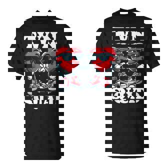 Valentines Day Twin Boys Or Twin Girls Heart Brother Sister T-Shirt | Mazezy