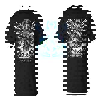 Valkyrie Warrior Stemi Apparel -Adults Black Small Norse Mythology Graphic T-Shirt - Seseable