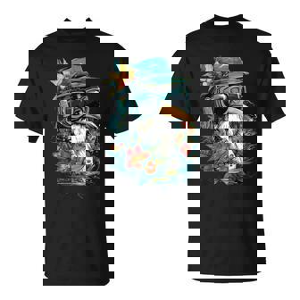 Viaje Deerano Divertido Retroacaciones Camper Playa Sol Surf Divertido Camiseta unisex - Regaloses