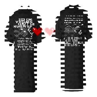 Videojuegos Arruinaron Miida Divertido Juego Gráfico Gamer Mordaza Camiseta unisex - Regaloses