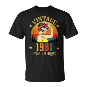 Vintage 1981 Cumpleaños Es 44 Años Divertidointage 1981 Camiseta unisex - Regaloses