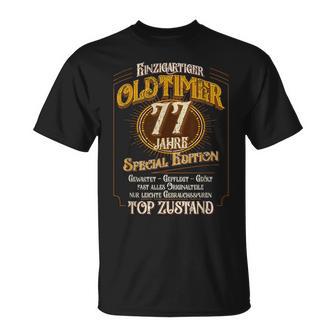 Vintage 77Th Birthday Man 77 Years Uniqueintage Car T-Shirt - Geschenkecke