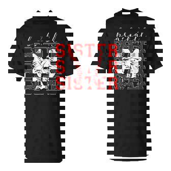 Vintage Baseball Sister Coquette Bow Sport Lover T-Shirt | Seseable CA