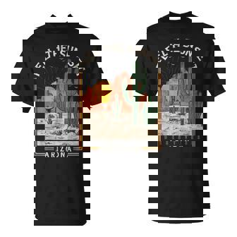 Vintage Feel Sunset Desert Vibes Arizona Mountain Cactus T-Shirt | Seseable CA