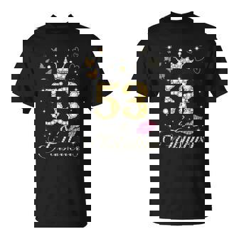 Vintage Happy 53 And Fabulous Crown Heart Lip 53rd Birthday T-Shirt - Monsterry