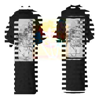 Vintage Palm Trees For a Classic Vacation Look T-Shirt - Monsterry