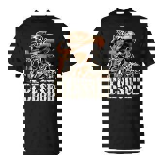 Vintage Retro Black Western Cowgirl African Christian Woman T-Shirt - Seseable
