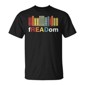 Vintage Retro Freadom Leí Libros Prohibidos Freedom Reader Camiseta unisex - Regaloses