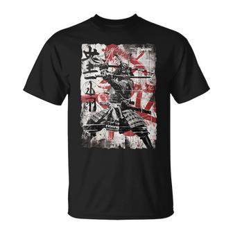 Vintage Samurai Mask Asia Japan Graffiti Tokyo Samurai T-Shirt - Geschenkecke