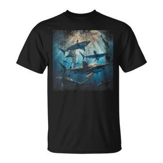 Vintage Shark Lover Week Cool Sharks Ocean Animal Lover T-Shirt - Monsterry