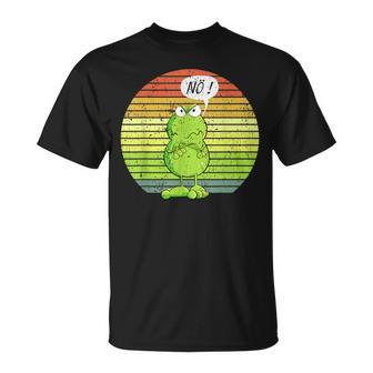 Vintage Statement Frog I Nö Fun I No Retro T-Shirt - Geschenkecke