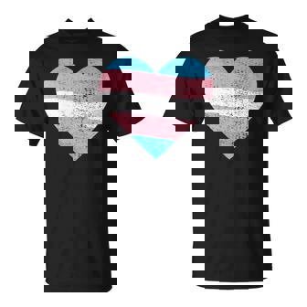 Vintage Transgender Heart Flag LGBTQ Transgender Pride T-Shirt - Monsterry