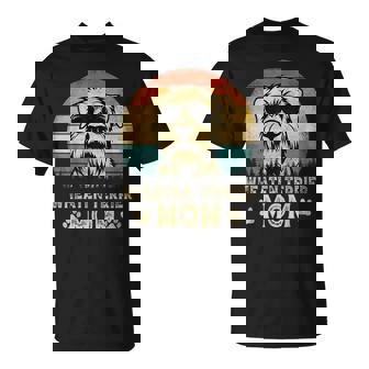 Vintage Wheaten Terrier Mom Dog Lovers Mother's Day T-Shirt - Seseable