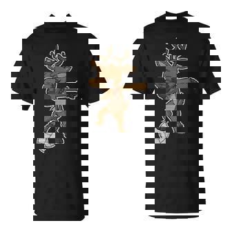 Volleyball Dabbing Reindeer Christmas Knit Pattern Dab Premium T-Shirt - Monsterry