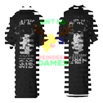 Volleyball Deer Ain't No Reindeer Game Shirt T-Shirt - Monsterry