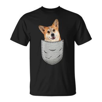 Welsh Corgi Pembroke Chest Pocket For Dog Owners T-Shirt - Geschenkecke