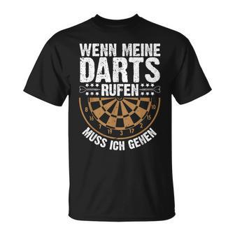 Wenn Meine Darts Rufen Muss Gehen Dartspieler T-Shirt - Geschenkecke