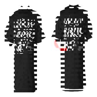 Will You Marry Me Proposal Valentines Day T-Shirt T-Shirt - Monsterry