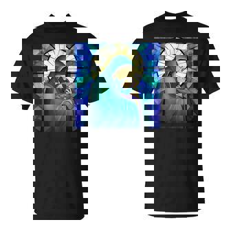 Window Abstract Jesus Christian T-Shirt - Monsterry