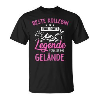 Women's Beste Kollegin Eine Legendeerleaves Das Gelände T-Shirt - Geschenkecke