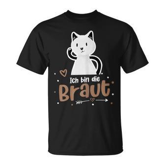 Women's Bridal Hen Night Cat Wedding T-Shirt - Geschenkecke