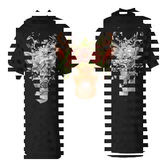 Women's Carnival Deer Costume X Carnival Reindeer With-Neck T-Shirt - Seseable