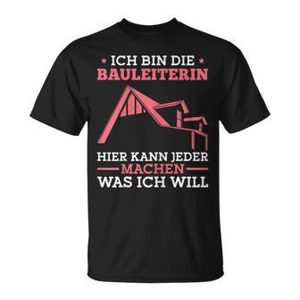 Women's Construction Line Construction Inspection Construction Site Construction Manager T-Shirt - Geschenkecke