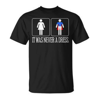 Women's It Was Never A Dress Superheroine Women's Power Feminist T-Shirt - Geschenkecke