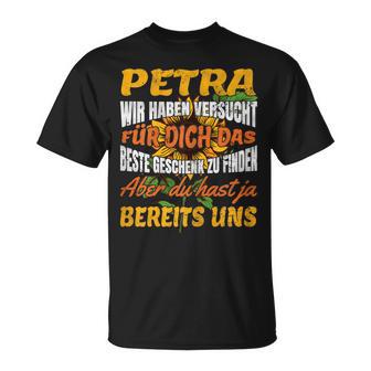 Women's First Name Petra Personalised Name T-Shirt - Geschenkecke