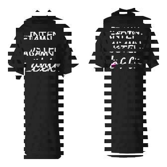 Women's Inhalation Exhalation Smile Sayings Statement With Saying With-Neck T-Shirt - Geschenkecke