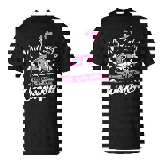 Women's Mir Reichts Ich Geh Camping Caravan Camper With-Neck T-Shirt - Seseable