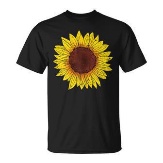 Women's Sunflower Topintage Sunflower Cottagecore Style S T-Shirt - Geschenkecke