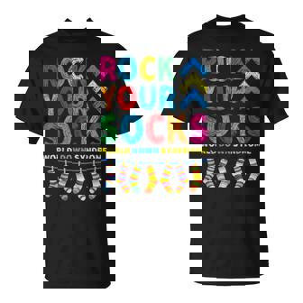World Down Syndrome Day Rock Your Socks Awareness Support T-Shirt - Thegiftio UK