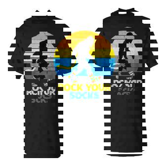 World Down Syndrome Day Rock Your Socks Bigfoot Awareness T-Shirt | Mazezy